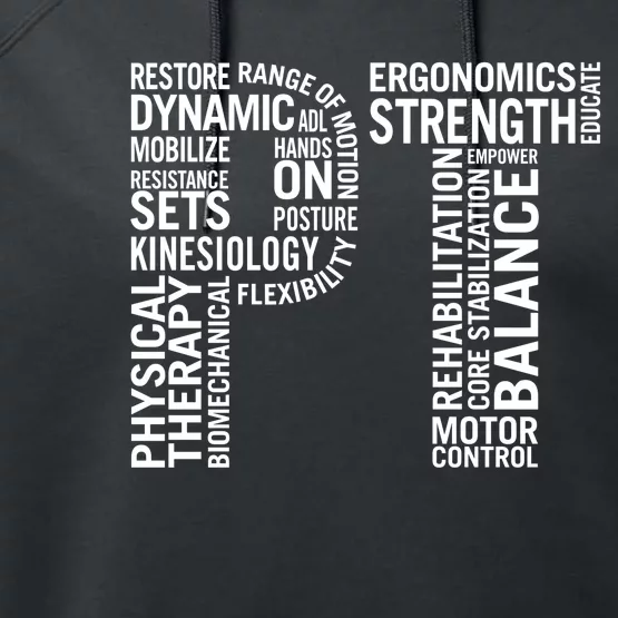 Physical Therapy Hoodie PT Month Physical Therapist Gift Performance Fleece Hoodie