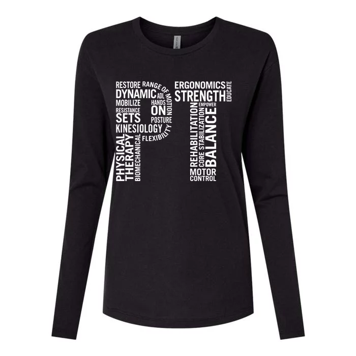 Physical Therapy Hoodie PT Month Physical Therapist Gift Womens Cotton Relaxed Long Sleeve T-Shirt