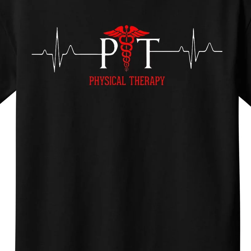 Physical Therapy Heartbeat Gift For Physical Therapist Kids T-Shirt