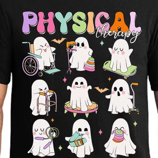 Physical Therapy Halloween Boo Ghost Spooky Season Pajama Set