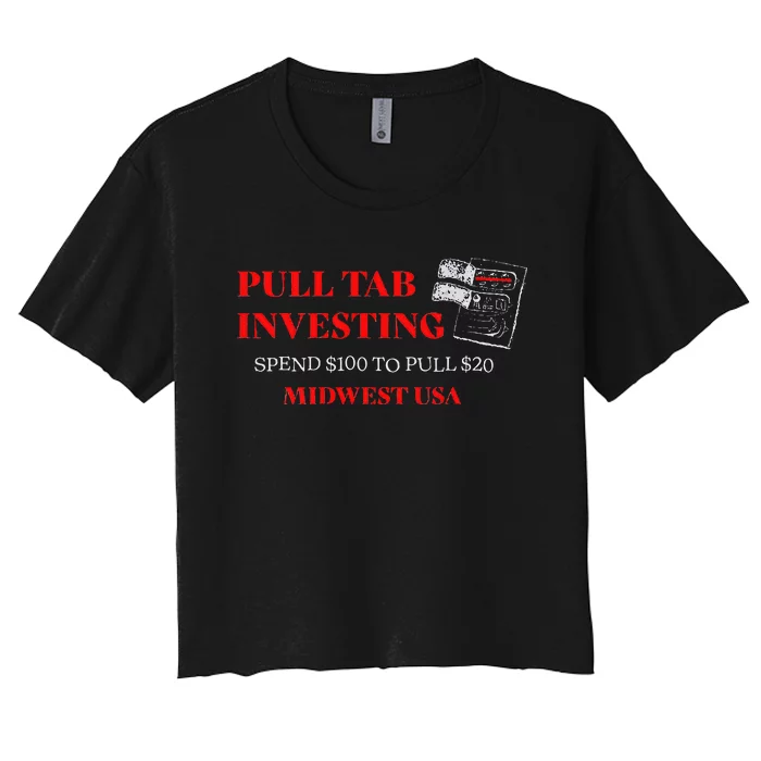 Pull Tab Investing Women's Crop Top Tee