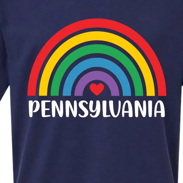 Pennsylvania Travel I Love Pennsylvania Usa Gift Sueded Cloud Jersey T-Shirt