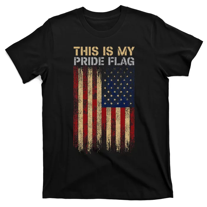 Patriotic This Is My Pride Flag USA American 4th of July T-Shirt