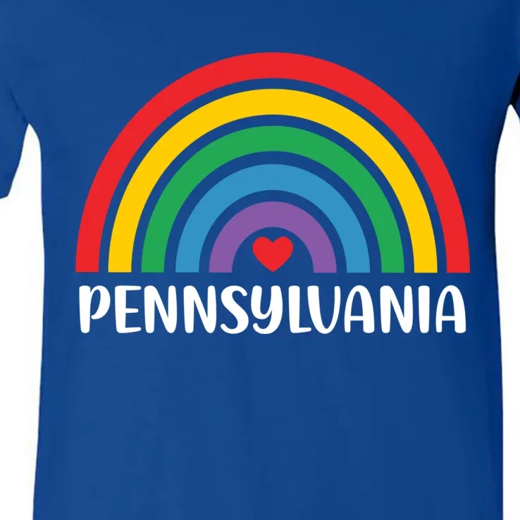 Pennsylvania Travel I Love Pennsylvania Usa Gift V-Neck T-Shirt