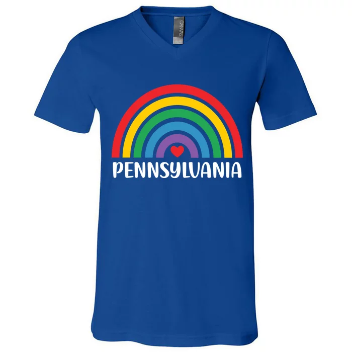 Pennsylvania Travel I Love Pennsylvania Usa Gift V-Neck T-Shirt