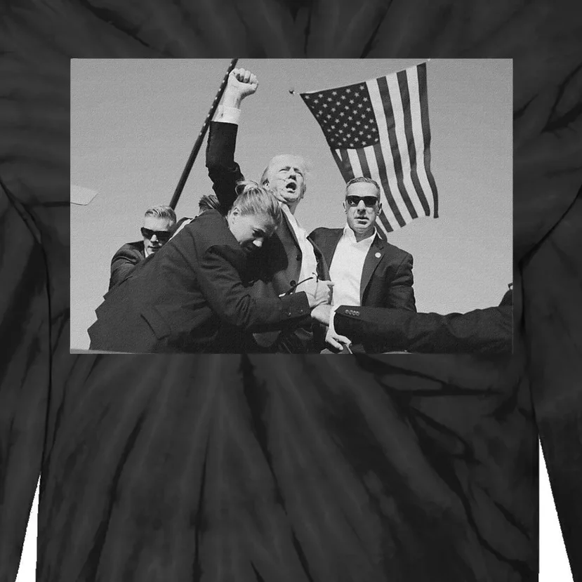 President Trump Is Safe 2024 Strong Support Tie-Dye Long Sleeve Shirt