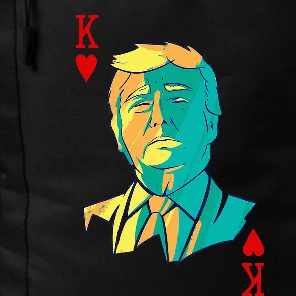 President Trump Is The King Of Hearts Poker Card Daily Commute Backpack