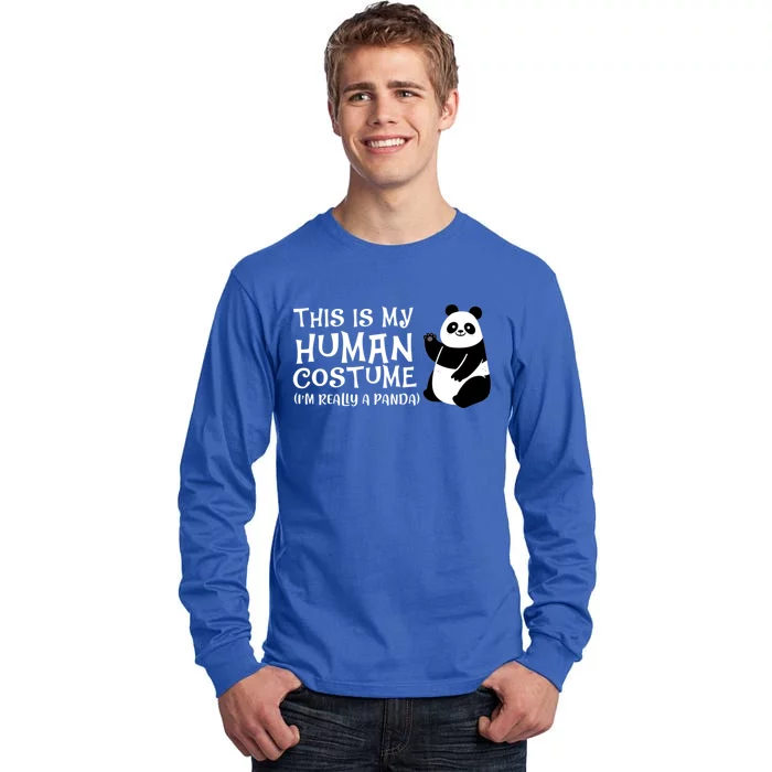 Panda This Is My Hu Costume IM Really A Panda Gift Tall Long Sleeve T-Shirt