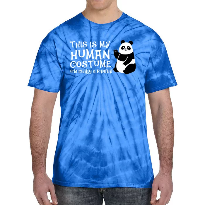 Panda This Is My Hu Costume IM Really A Panda Gift Tie-Dye T-Shirt