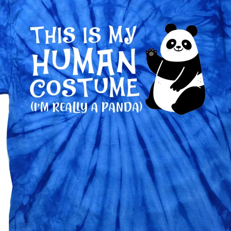 Panda This Is My Hu Costume IM Really A Panda Gift Tie-Dye T-Shirt