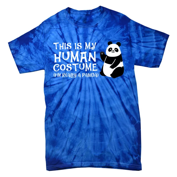 Panda This Is My Hu Costume IM Really A Panda Gift Tie-Dye T-Shirt