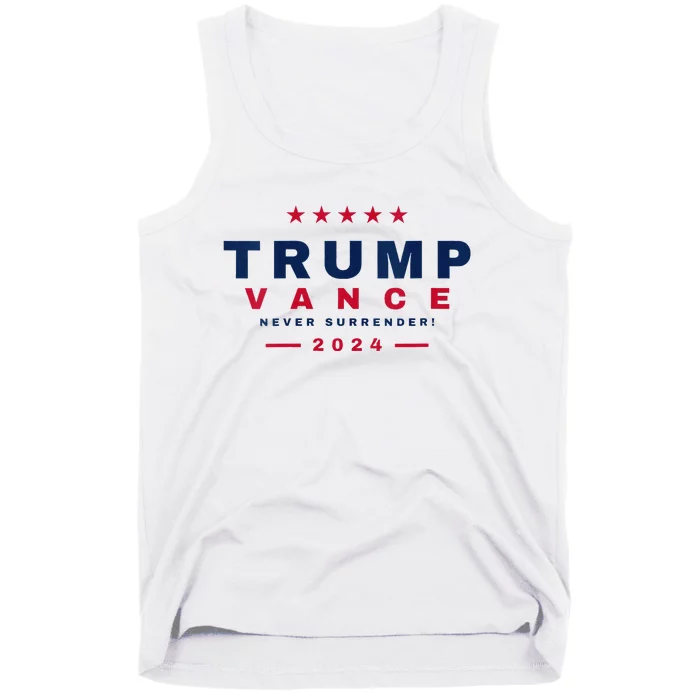 President Trump Jd Vance Vp Never Surrender! Maga Usa 2024 Tank Top