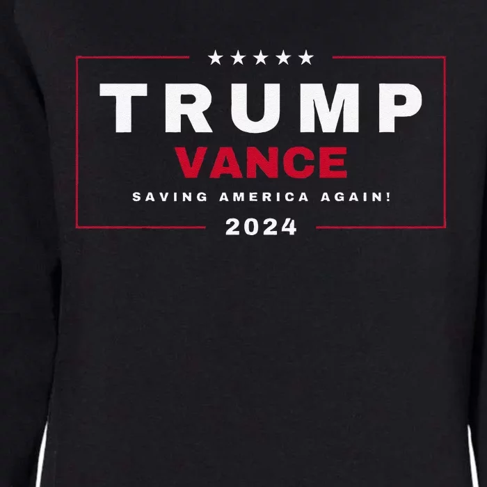 President Trump Jd Vance Vp Save Saving America Again! Maga Womens California Wash Sweatshirt