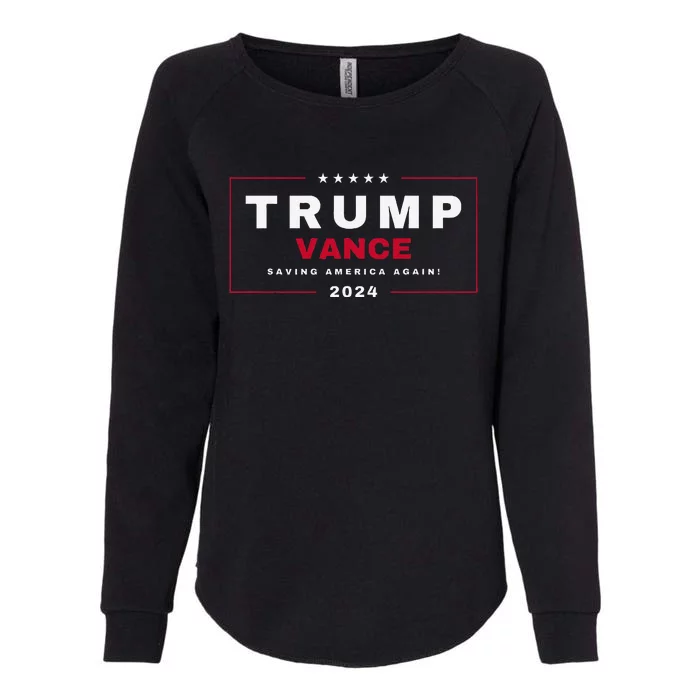 President Trump Jd Vance Vp Save Saving America Again! Maga Womens California Wash Sweatshirt