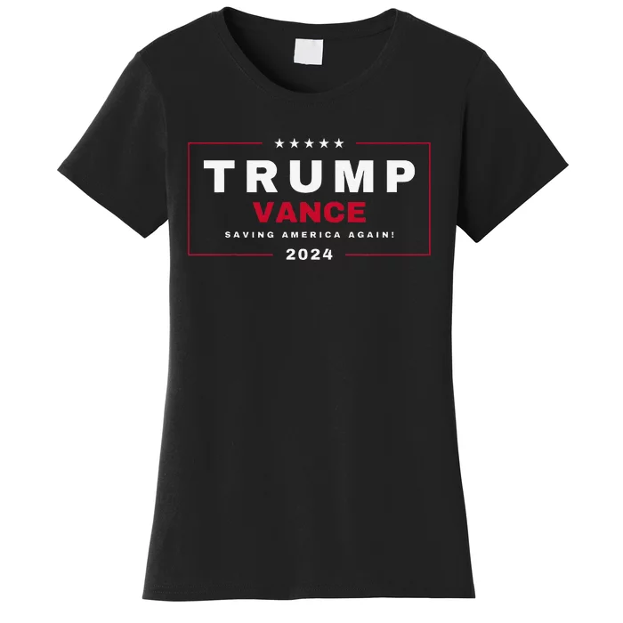 President Trump Jd Vance Vp Save Saving America Again! Maga Women's T-Shirt