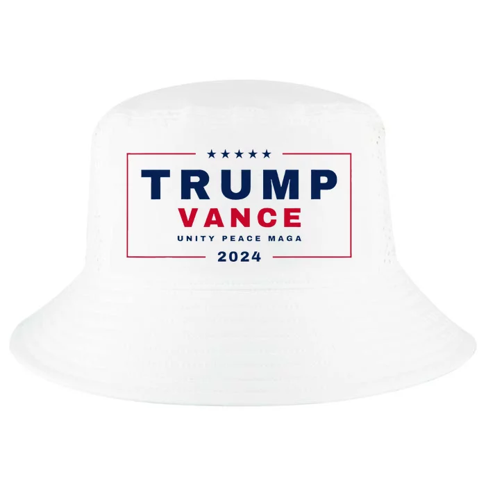 President Trump Jd Vance Vp Unity Peace Maga Usa 2024 Cool Comfort Performance Bucket Hat