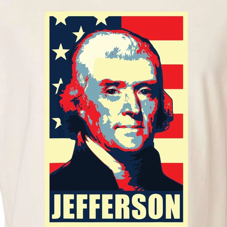 President Thomas Jefferson Propaganda Poster Garment-Dyed Women's Muscle Tee