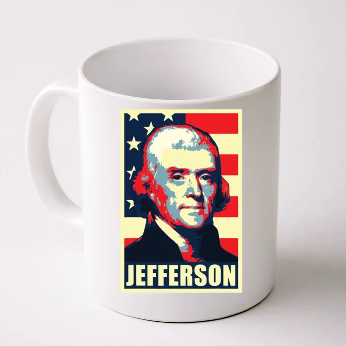 President Thomas Jefferson Propaganda Poster Front & Back Coffee Mug