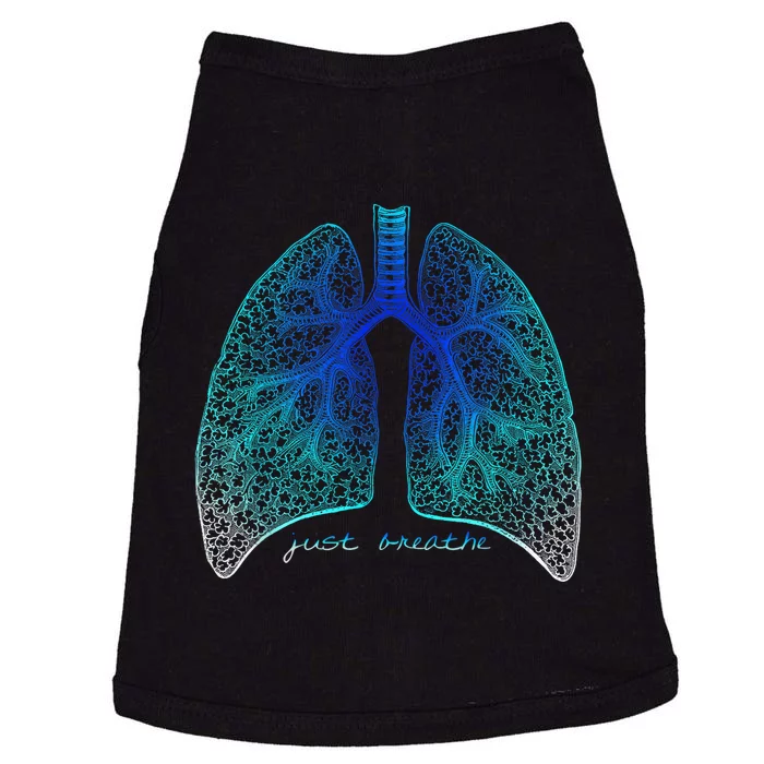 Positive Thinking "Just Breathe" Lungs Science Doggie Tank