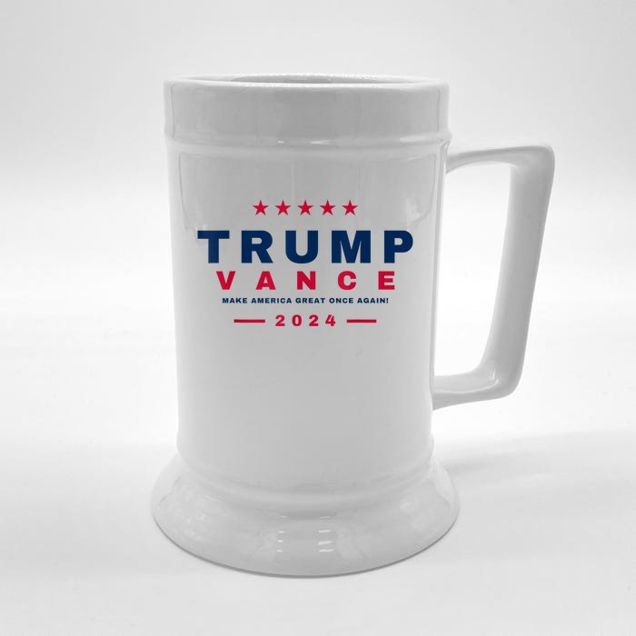 President Trump Jd Vance Vp Make America Great Once Again! Front & Back Beer Stein