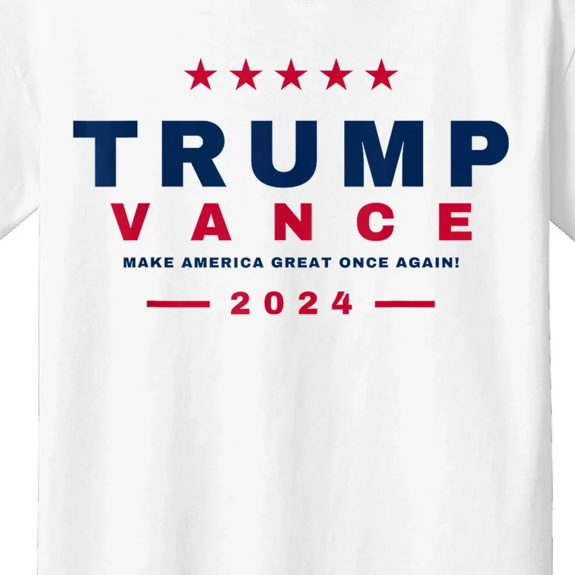 President Trump Jd Vance Vp Make America Great Once Again! Kids T-Shirt