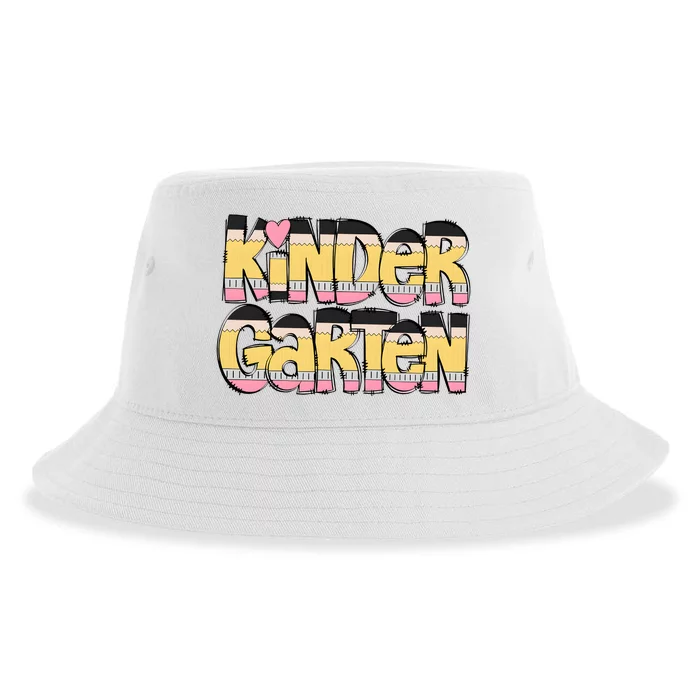 Pencil Teacher Kindergarten Back To School Sustainable Bucket Hat