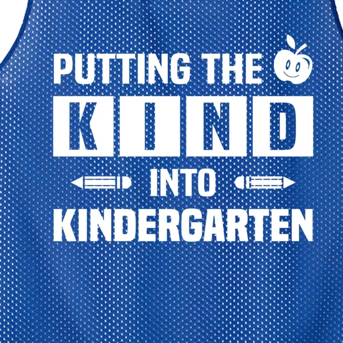 Putting The Kind Into Kindergarten Gift Mesh Reversible Basketball Jersey Tank