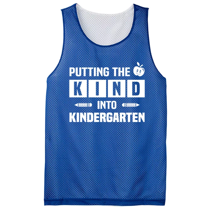 Putting The Kind Into Kindergarten Gift Mesh Reversible Basketball Jersey Tank