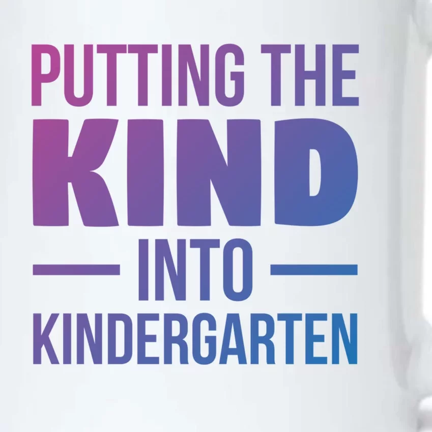 Putting The Kind Into Kindergarten Gift Black Color Changing Mug