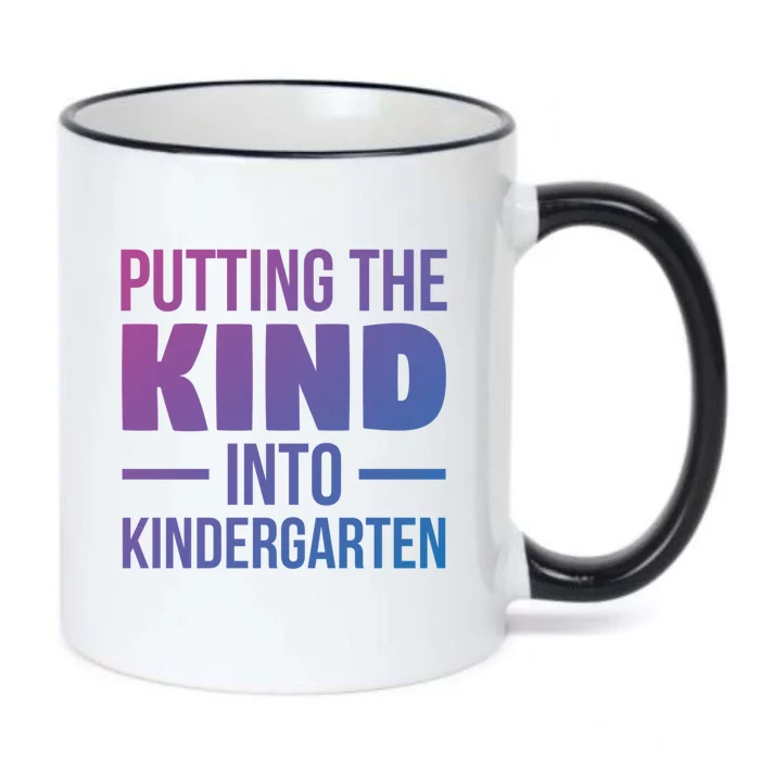 Putting The Kind Into Kindergarten Gift Black Color Changing Mug