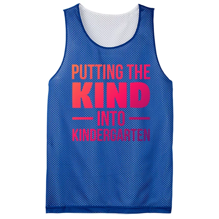 Putting The Kind Into Kindergarten Gift Mesh Reversible Basketball Jersey Tank