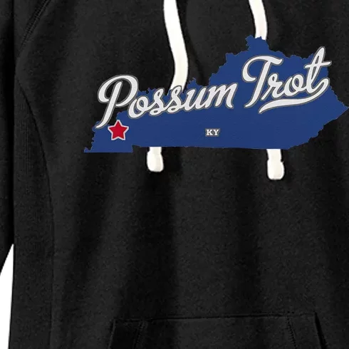 Possum Trot Kentucky KY Map Women's Fleece Hoodie