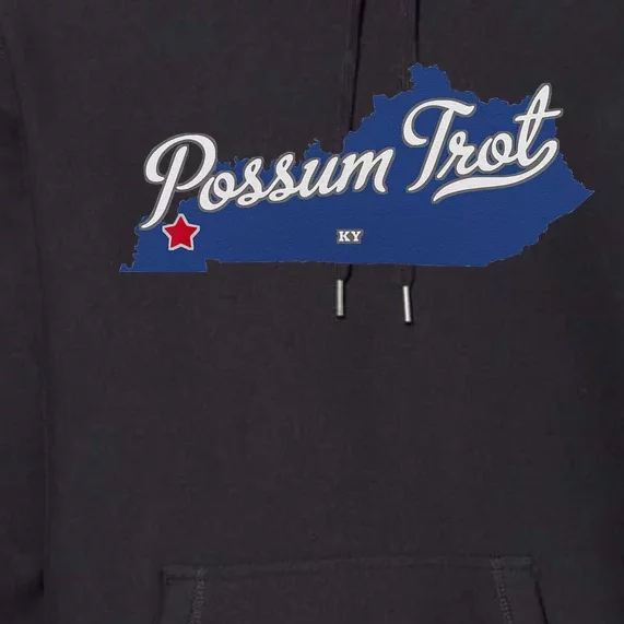 Possum Trot Kentucky KY Map Premium Hoodie