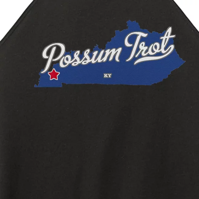 Possum Trot Kentucky KY Map Women’s Perfect Tri Rocker Tank