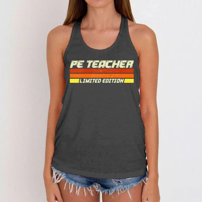 Pe Teacher Limited Edition Retro Physical Education Teacher Women's Knotted Racerback Tank