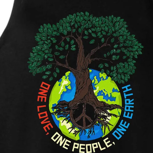 Peace Tree Love Environmental Protection Earth Day Climate Ladies Tri-Blend Wicking Tank