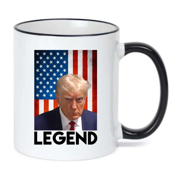 President Trump Legend American Flag Black Color Changing Mug