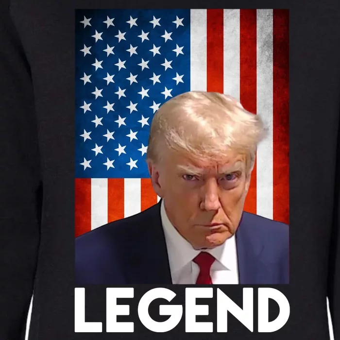 President Trump Legend American Flag Womens California Wash Sweatshirt