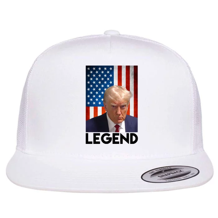 President Trump Legend American Flag Flat Bill Trucker Hat