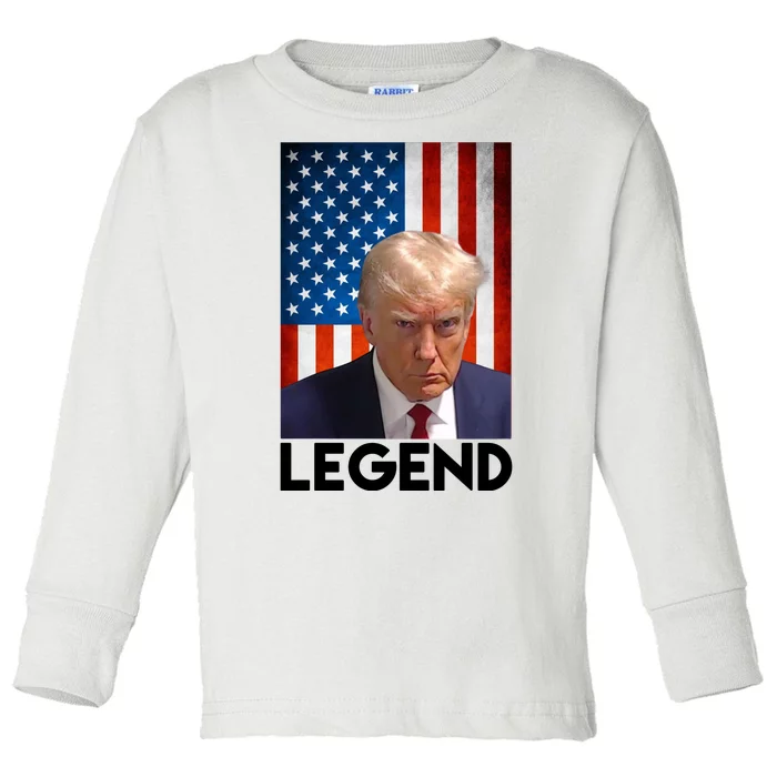 President Trump Legend American Flag Toddler Long Sleeve Shirt