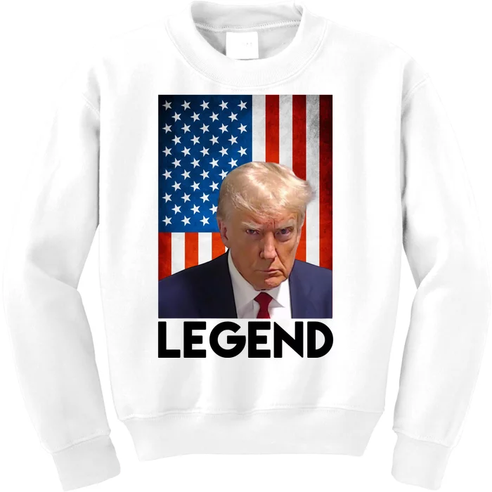 President Trump Legend American Flag Kids Sweatshirt