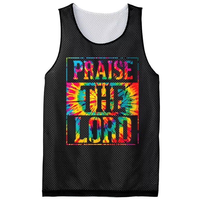 Praise The Lord Christian Faith Tie Dye Cute Christianity Mesh Reversible Basketball Jersey Tank