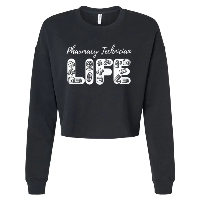 Pharmacy Technician Life Pharmacists Cropped Pullover Crew