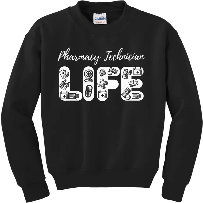 Pharmacy Technician Life Pharmacists Kids Sweatshirt