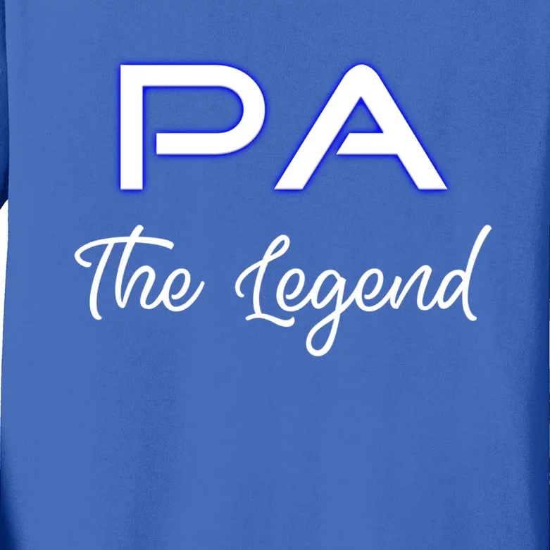 Pa The Legend Fathers Day Daddy Pop American Dad Cool Gift Kids Long Sleeve Shirt