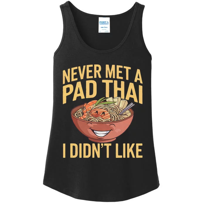 Pad Thai Lover Funny Humor Food Text Joke Loves Pad Thai Ladies Essential Tank