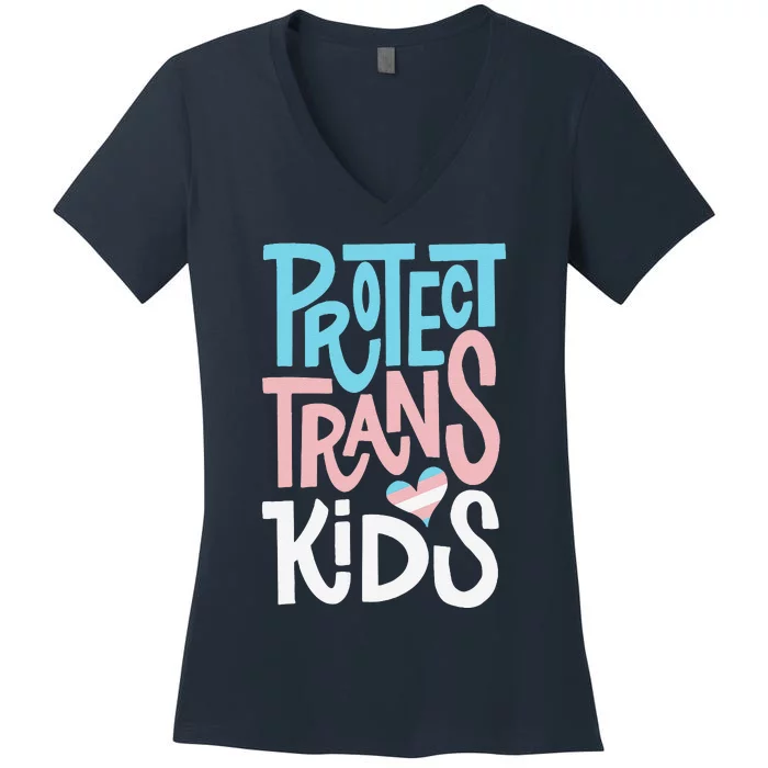 Protect Transg Lgbt Pride Women's V-Neck T-Shirt