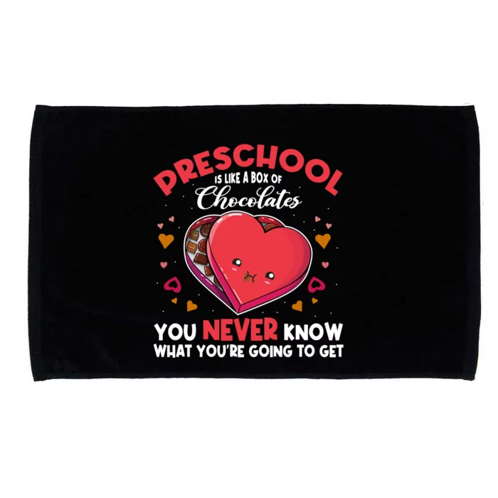 Preschool Teacher Like A Box Of Chocolates Valentines Day Gift Microfiber Hand Towel