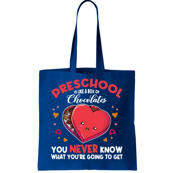 Preschool Teacher Like A Box Of Chocolates Valentines Day Gift Tote Bag