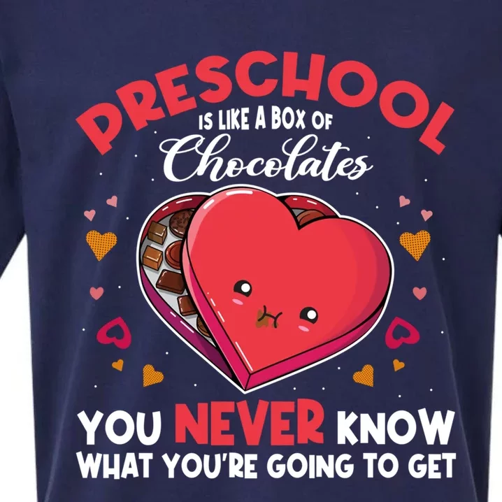 Preschool Teacher Like A Box Of Chocolates Valentines Day Gift Sueded Cloud Jersey T-Shirt